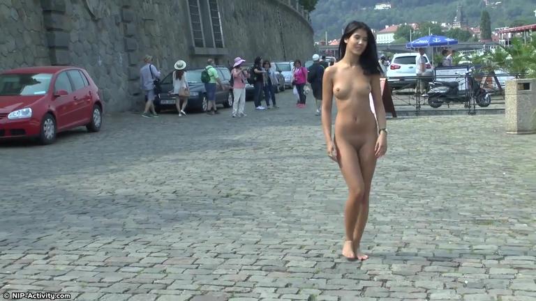 Cute Young Brunette Gets Totally Naked In Prague