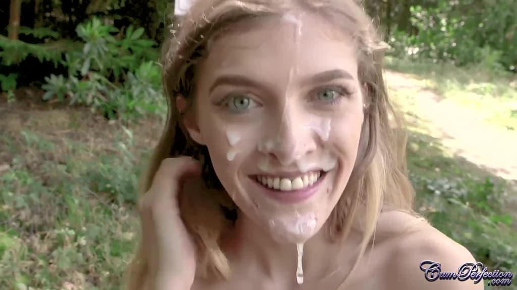 Rhiannon Ryder bts interview cleaning up cum from massive public facial