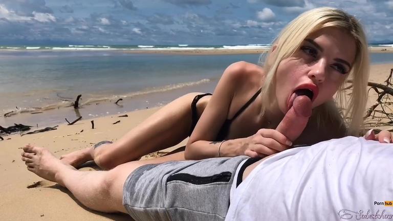 Cum on panties after public sex on the beach