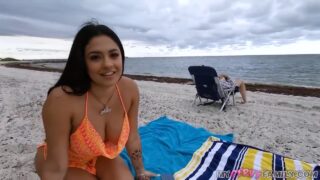 POV Sex With Serena Santos Getting Her Hairy Pussy Fucked In Public